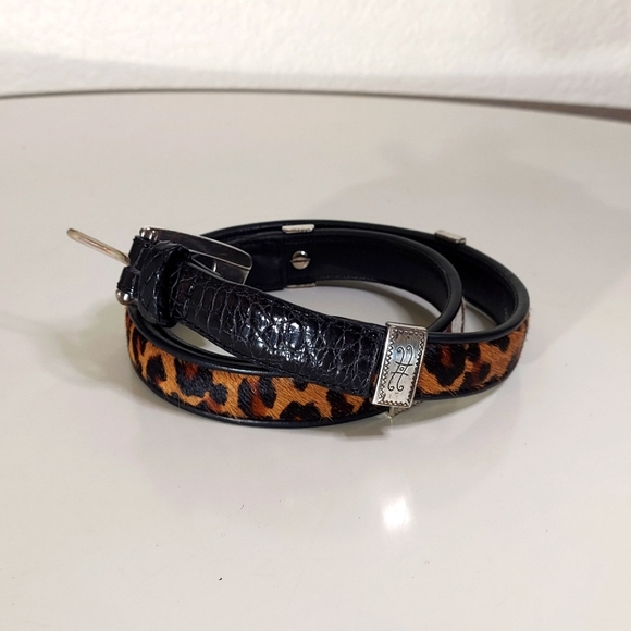 Brighton Black Leather W/ Various Animal Patterned Metal Embellished Belt - Picture 2 of 16